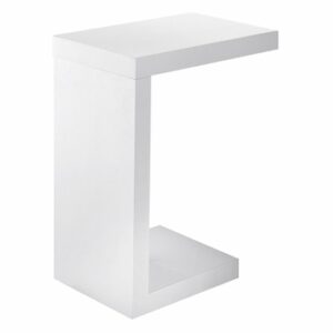 Home 11.5" x 18" x 24" white hollow core particle board accent table