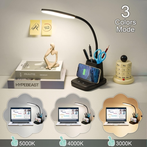 led desk lamp with wireless charger black for home office led desk lamp with wireless charger black for home office