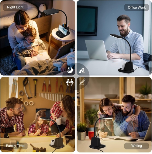 led desk lamp with wireless charger black for home office led desk lamp with wireless charger black for home office