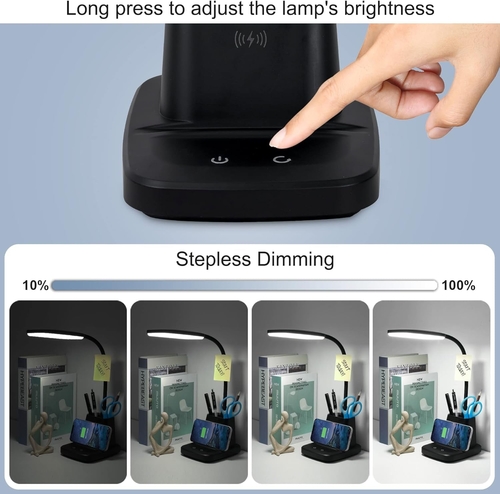led desk lamp with wireless charger black for home office led desk lamp with wireless charger black for home office
