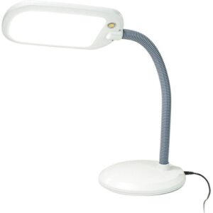 Home 26"h led bright reader natural daylight full spectrum desk lamp grey